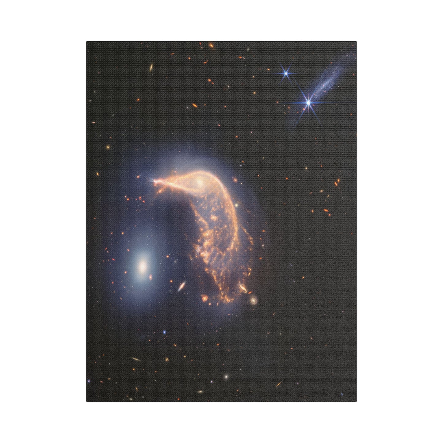 Interacting Galaxies Arp 142, Satin Canvas