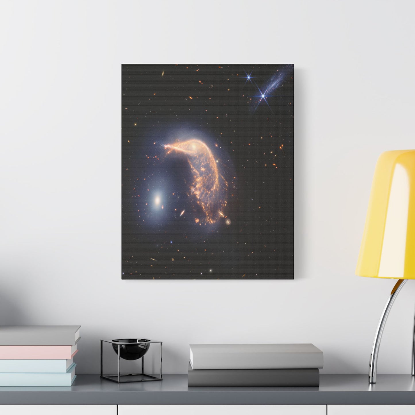 Interacting Galaxies Arp 142, Satin Canvas