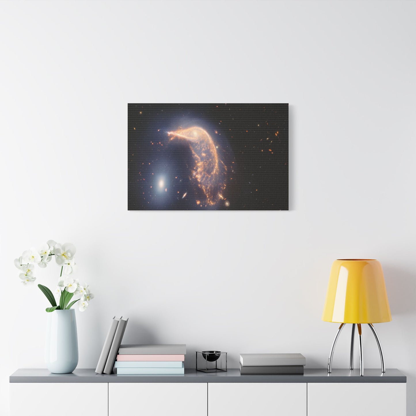 Interacting Galaxies Arp 142, Satin Canvas