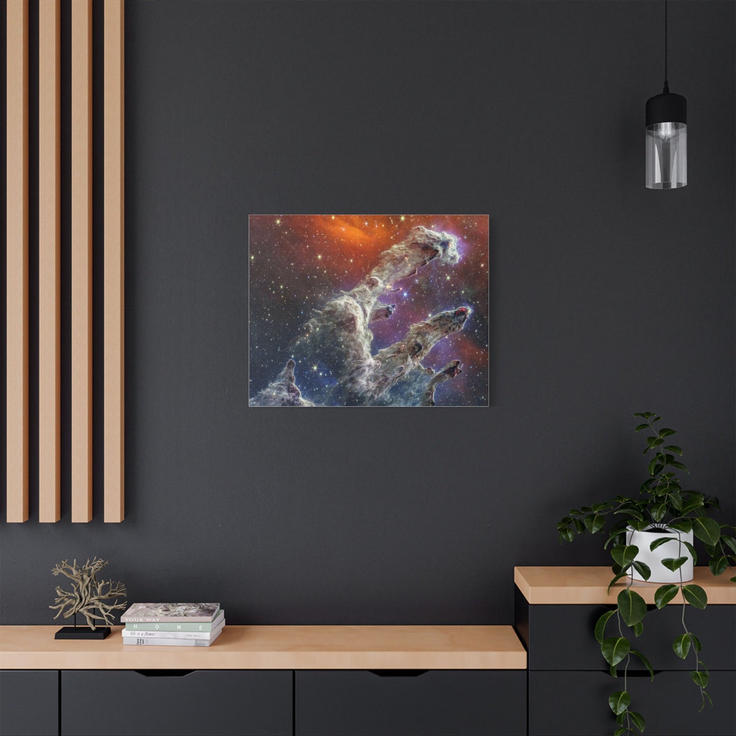 Pillars of Creation, Satin Canvas Print