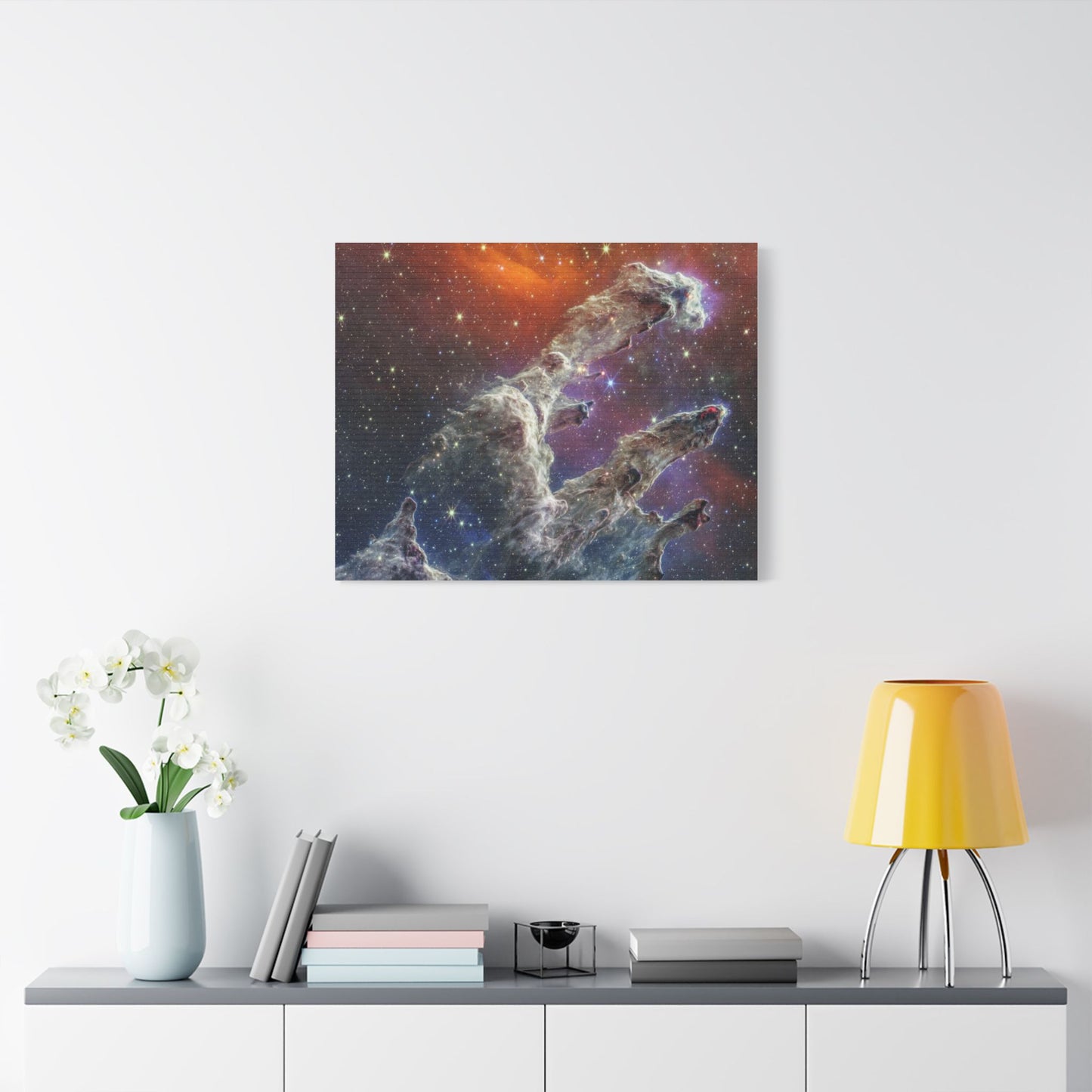 Pillars of Creation, Satin Canvas Print