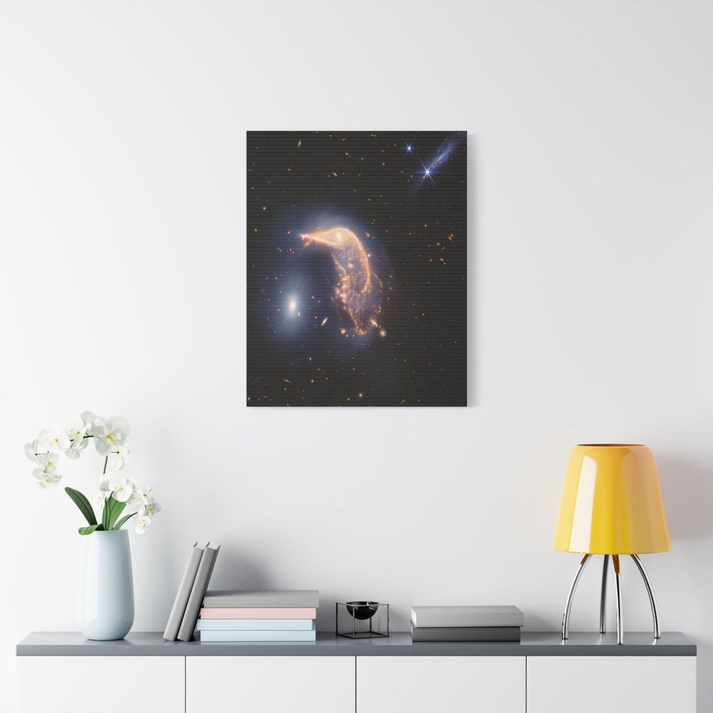 Interacting Galaxies Arp 142, Satin Canvas