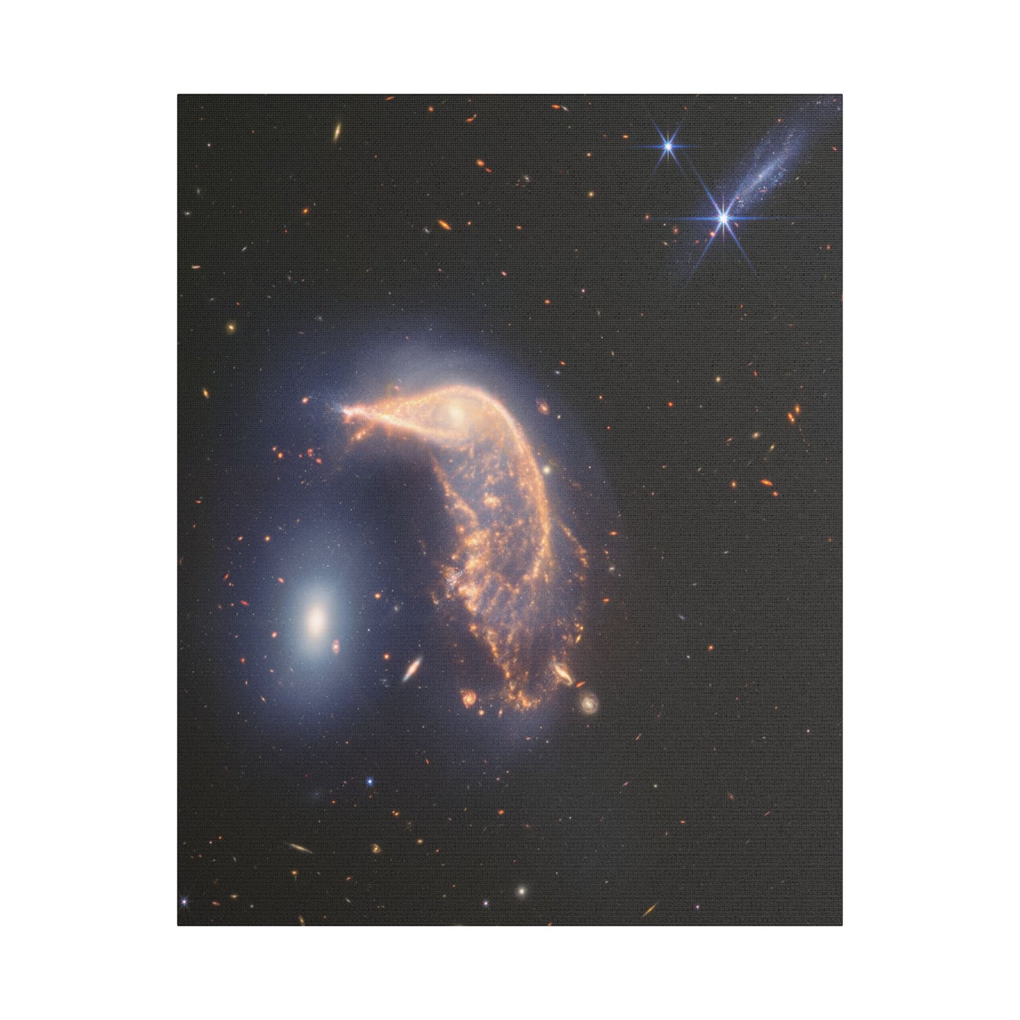 Interacting Galaxies Arp 142, Satin Canvas
