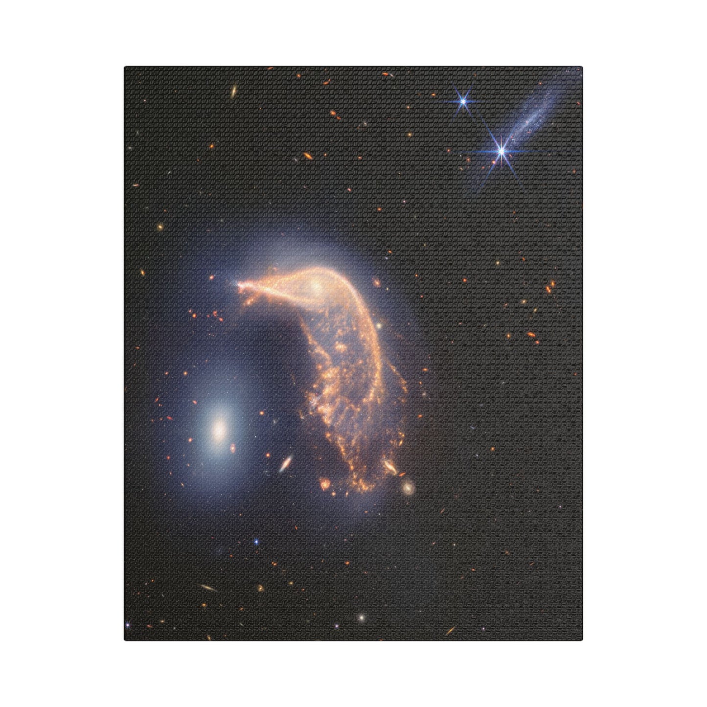 Interacting Galaxies Arp 142, Satin Canvas