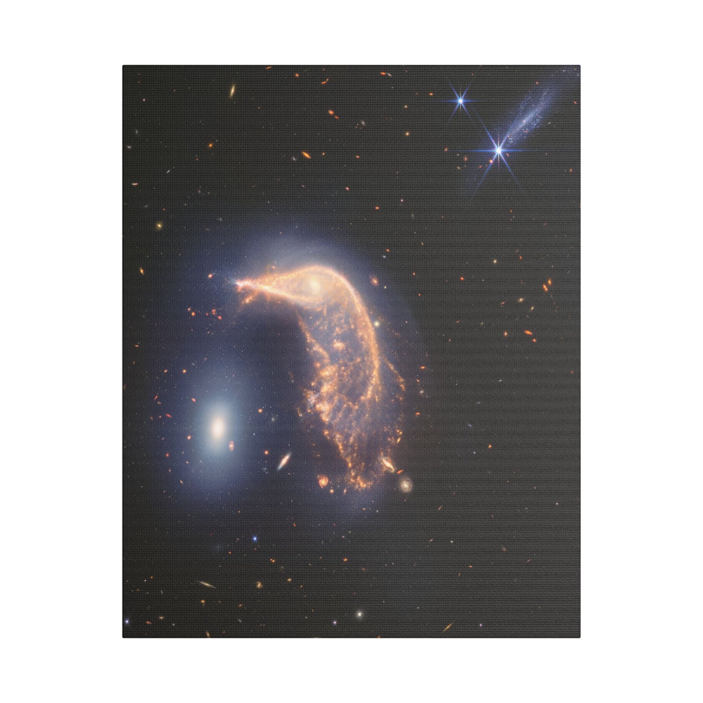 Interacting Galaxies Arp 142, Satin Canvas