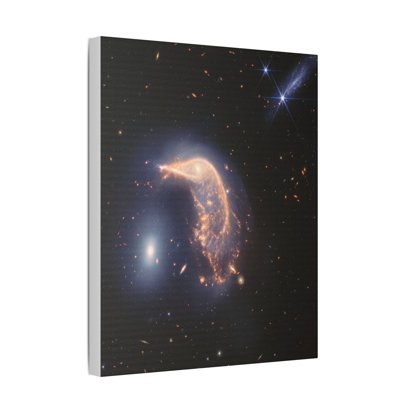 Interacting Galaxies Arp 142, Satin Canvas
