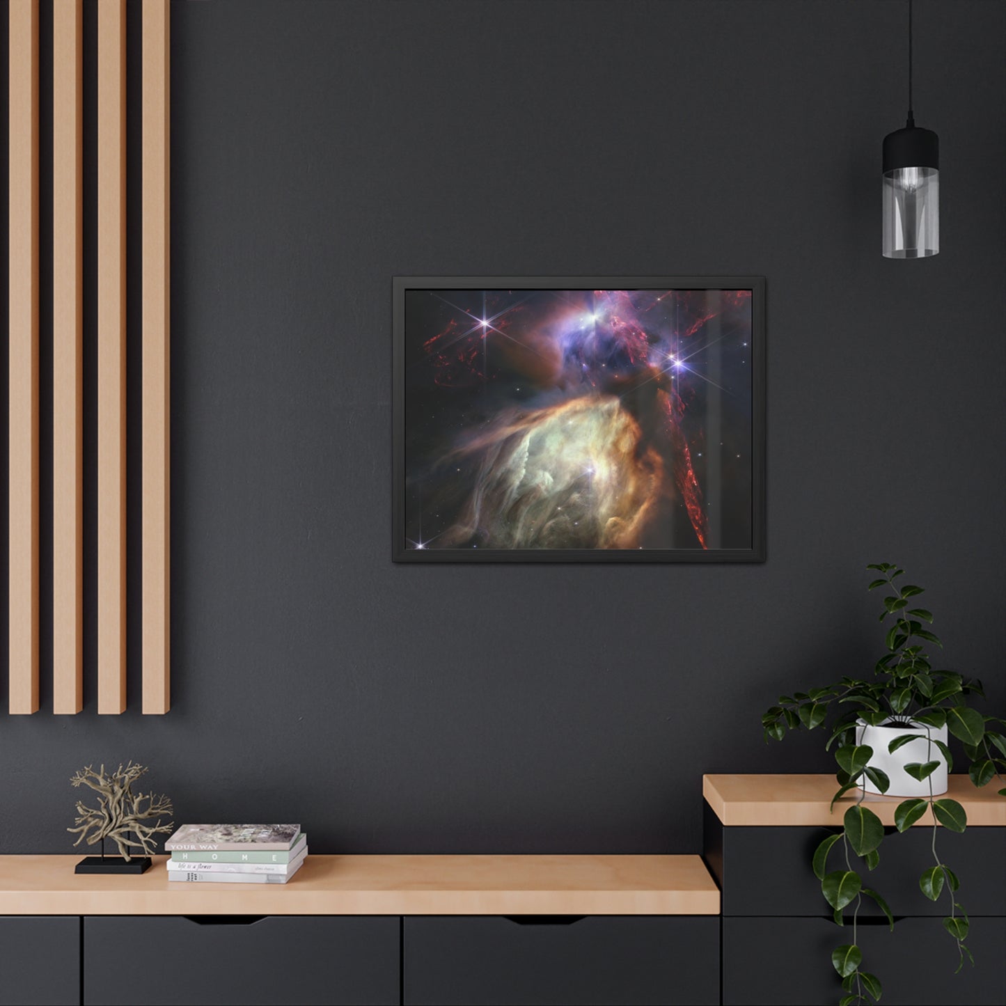 Close-up of Birth of Sun-like Star, Hand Crafted Wooden Framed Poster
