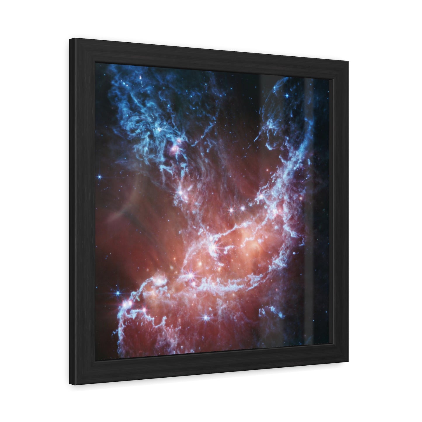 Ethereal View of NGC 346, Hand Crafted Wooden Framed Poster