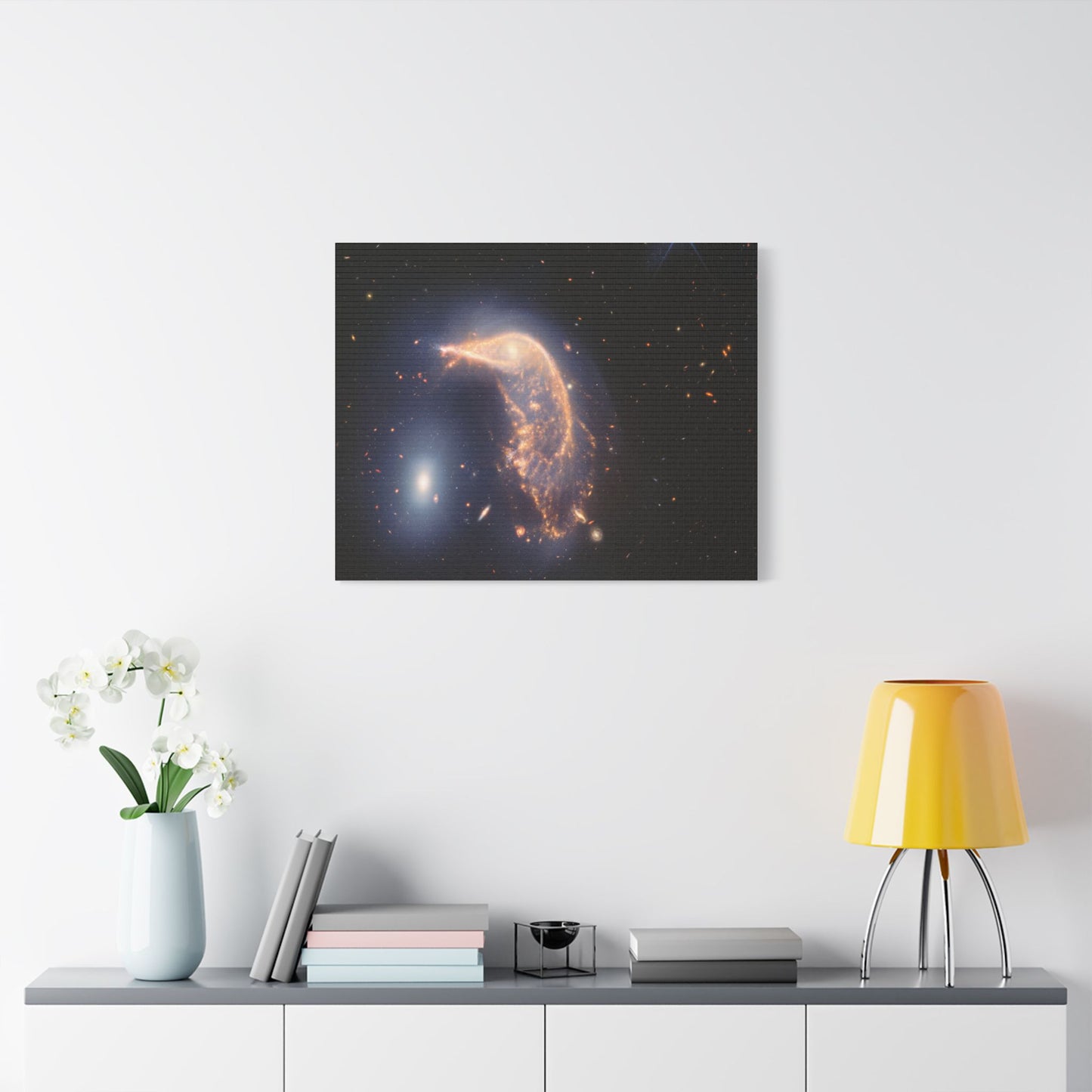 Interacting Galaxies Arp 142, Satin Canvas