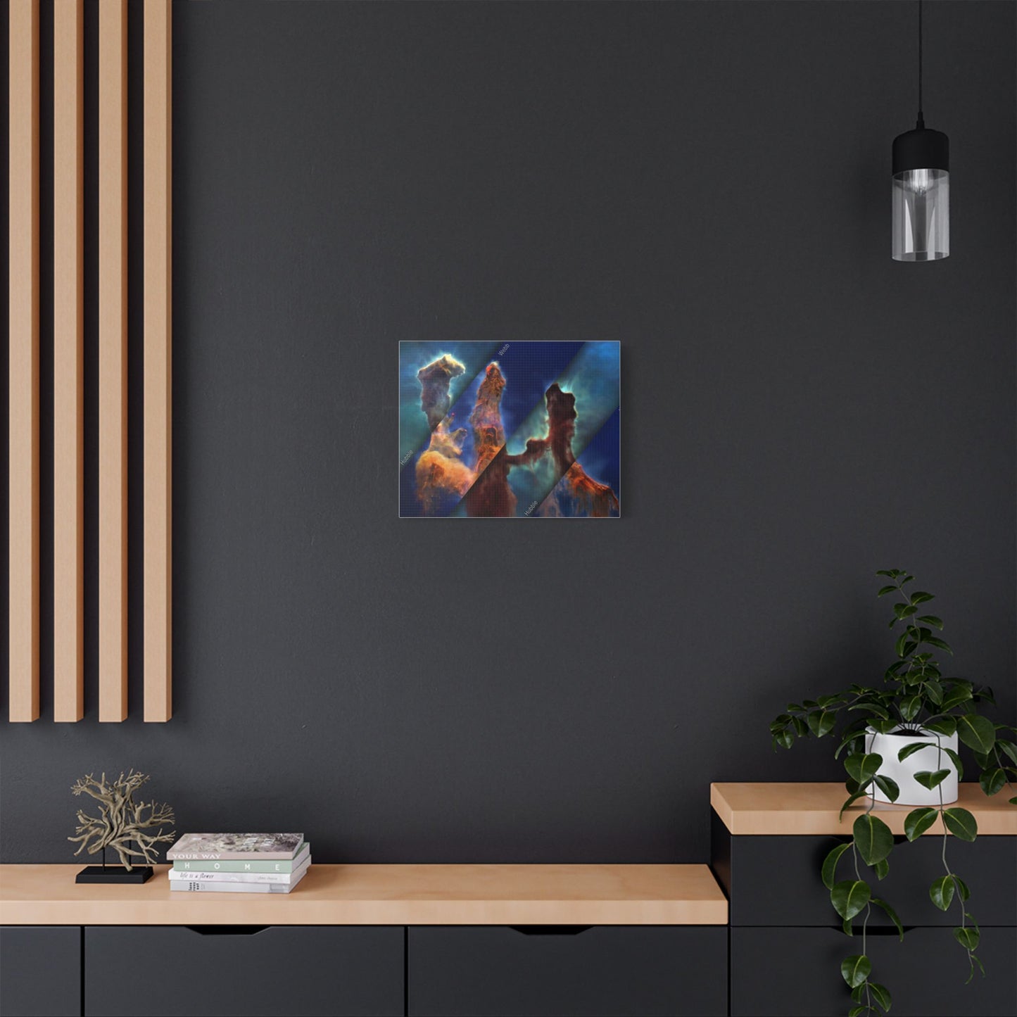 Pillars of Creation - Webb vs Hubble, Satin Canvas