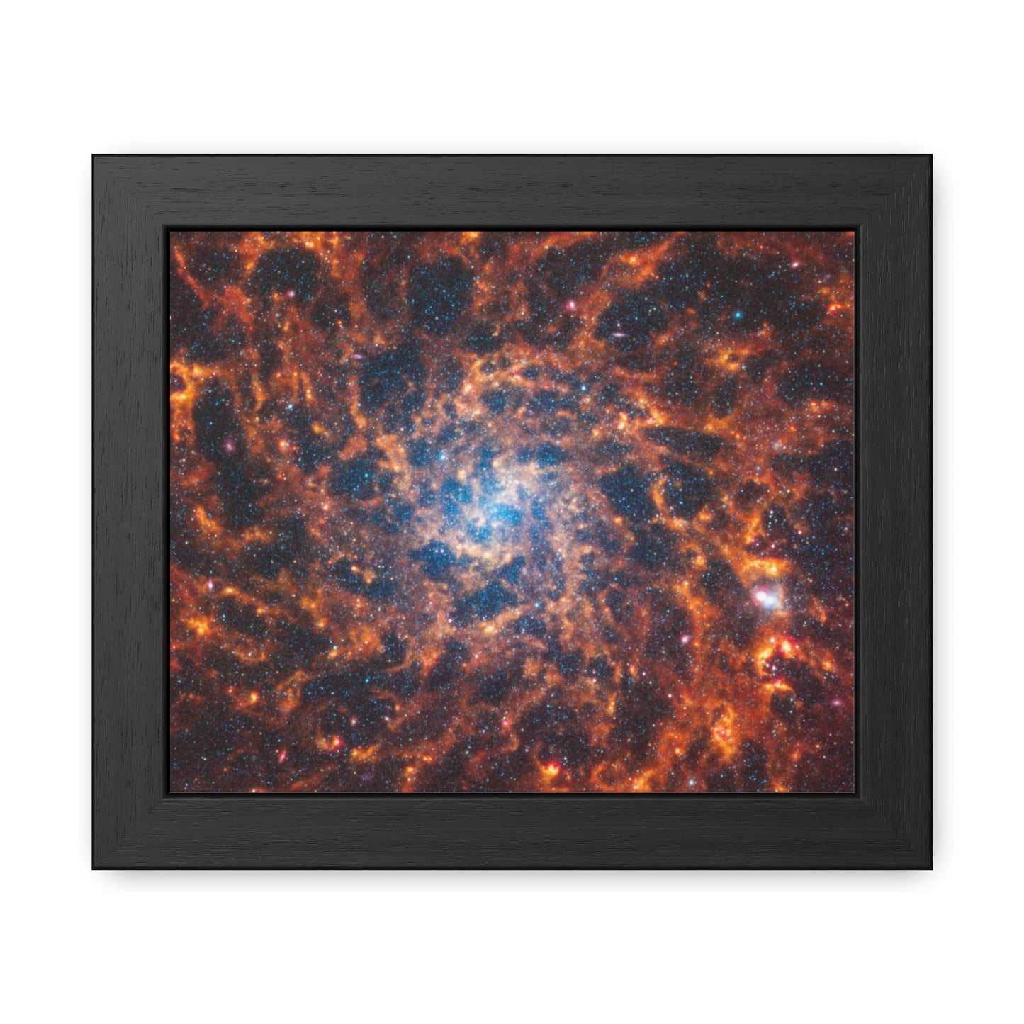 Spiral Galaxy IC 5332, Hand Crafted Wooden Framed Poster