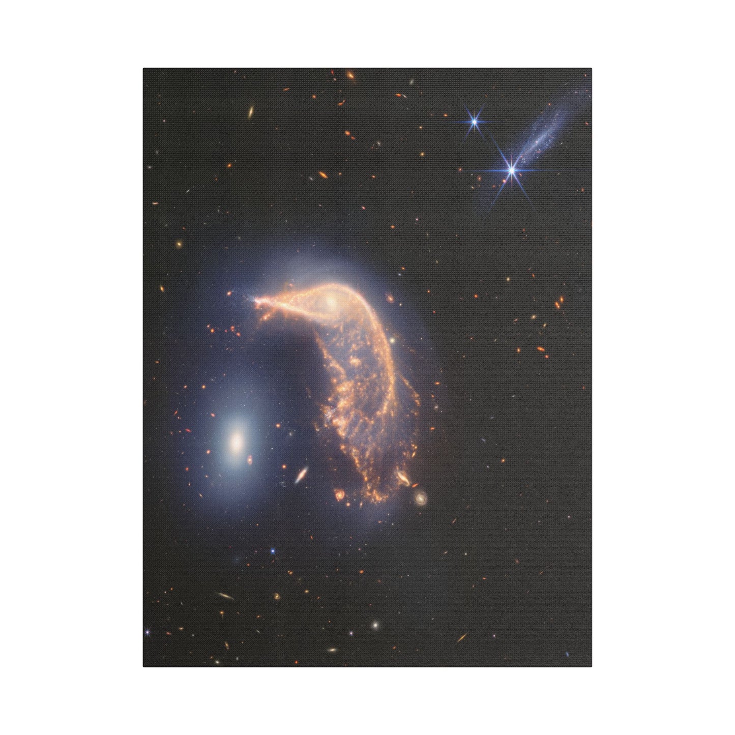 Interacting Galaxies Arp 142, Satin Canvas