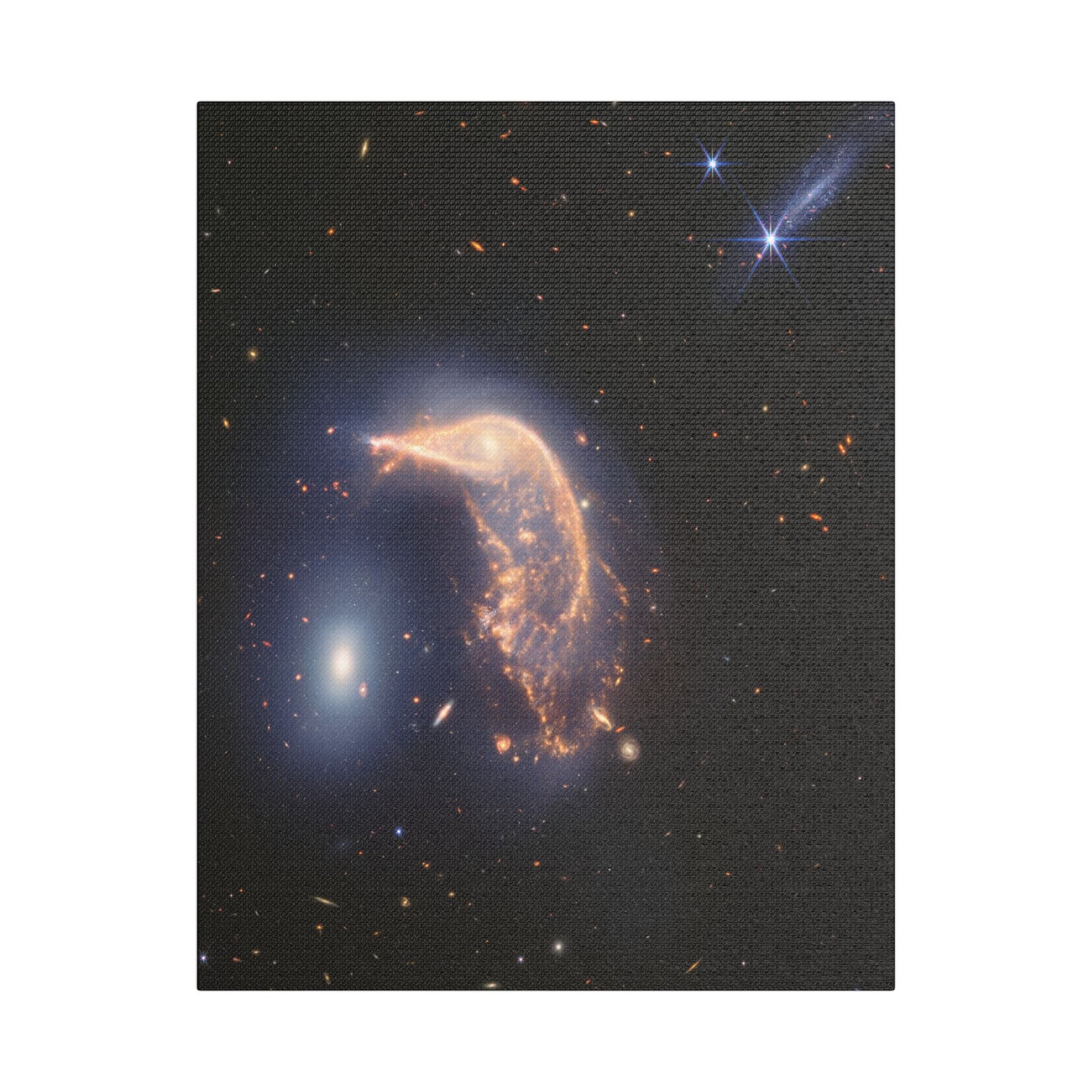 Interacting Galaxies Arp 142, Satin Canvas