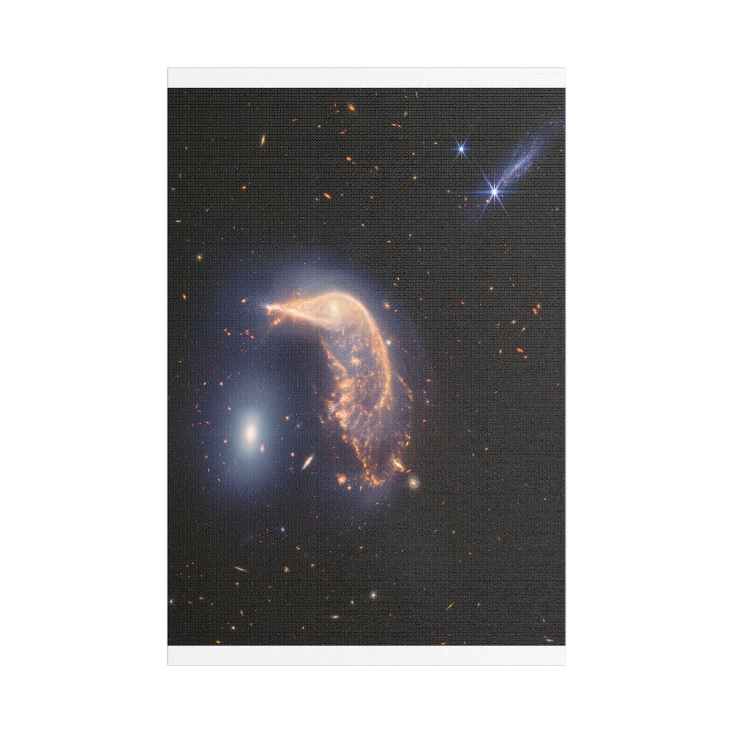 Interacting Galaxies Arp 142, Satin Canvas