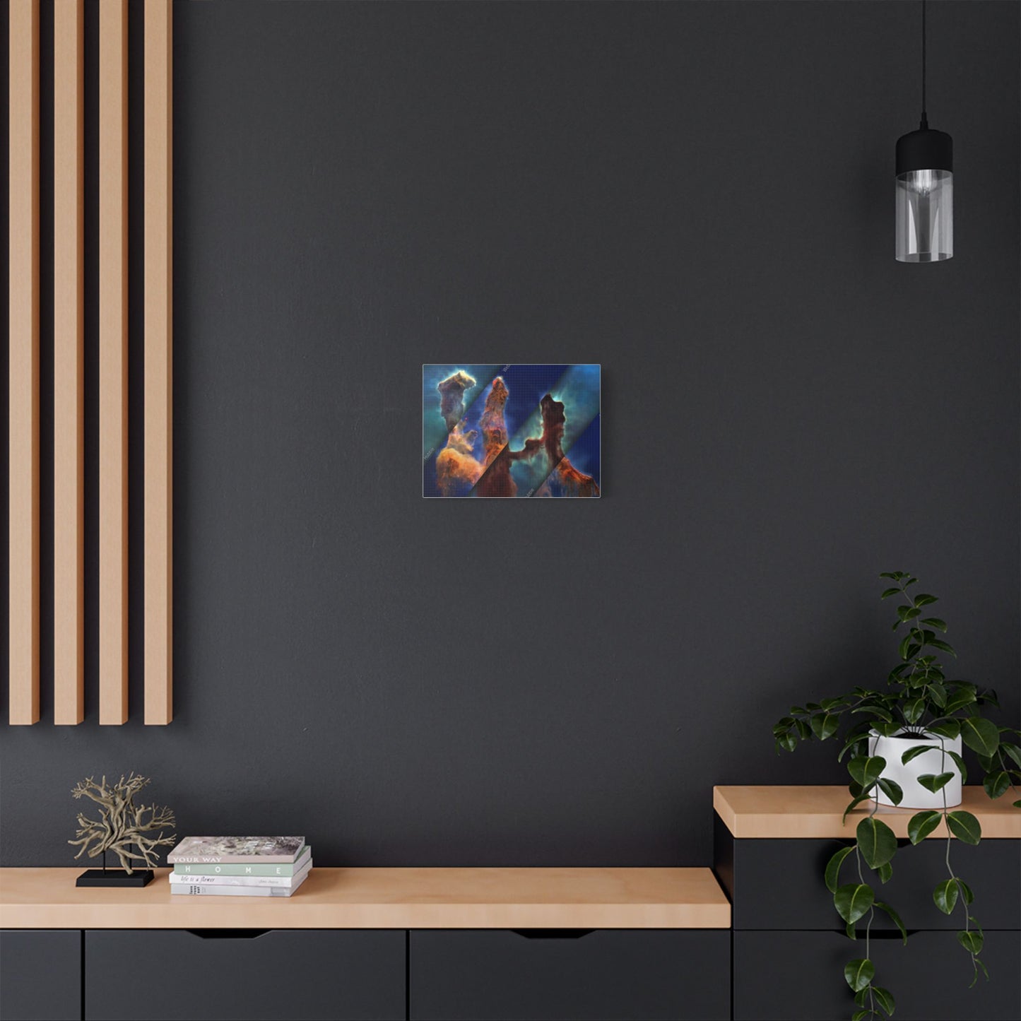 Pillars of Creation - Webb vs Hubble, Satin Canvas