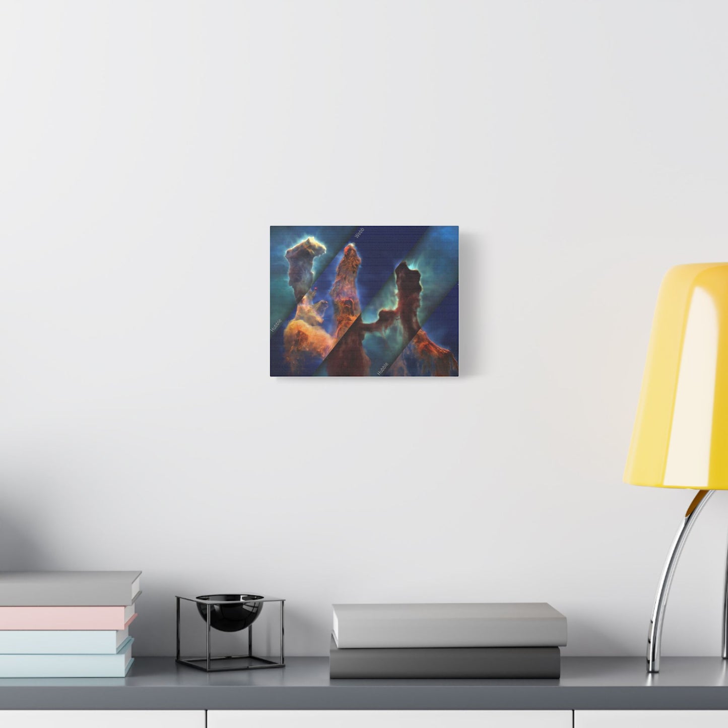 Pillars of Creation - Webb vs Hubble, Satin Canvas