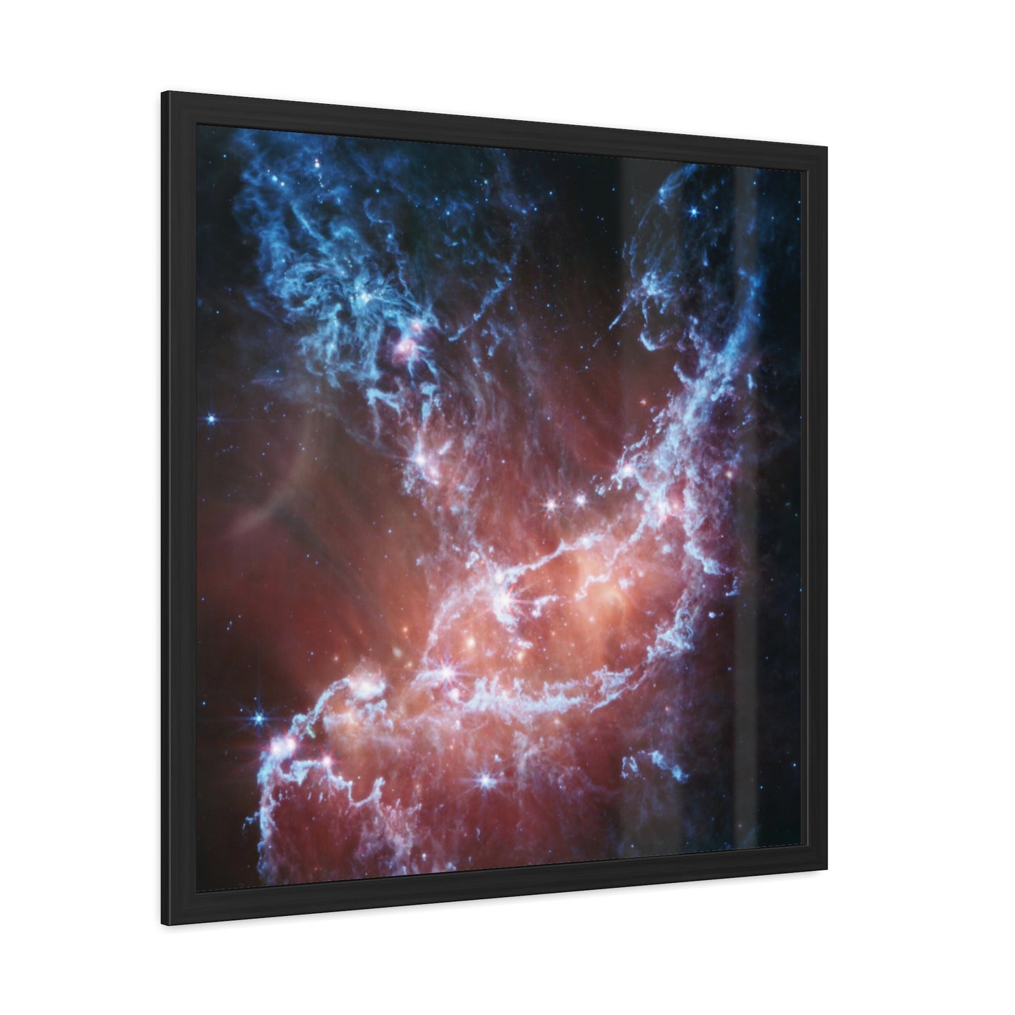 Ethereal View of NGC 346, Hand Crafted Wooden Framed Poster