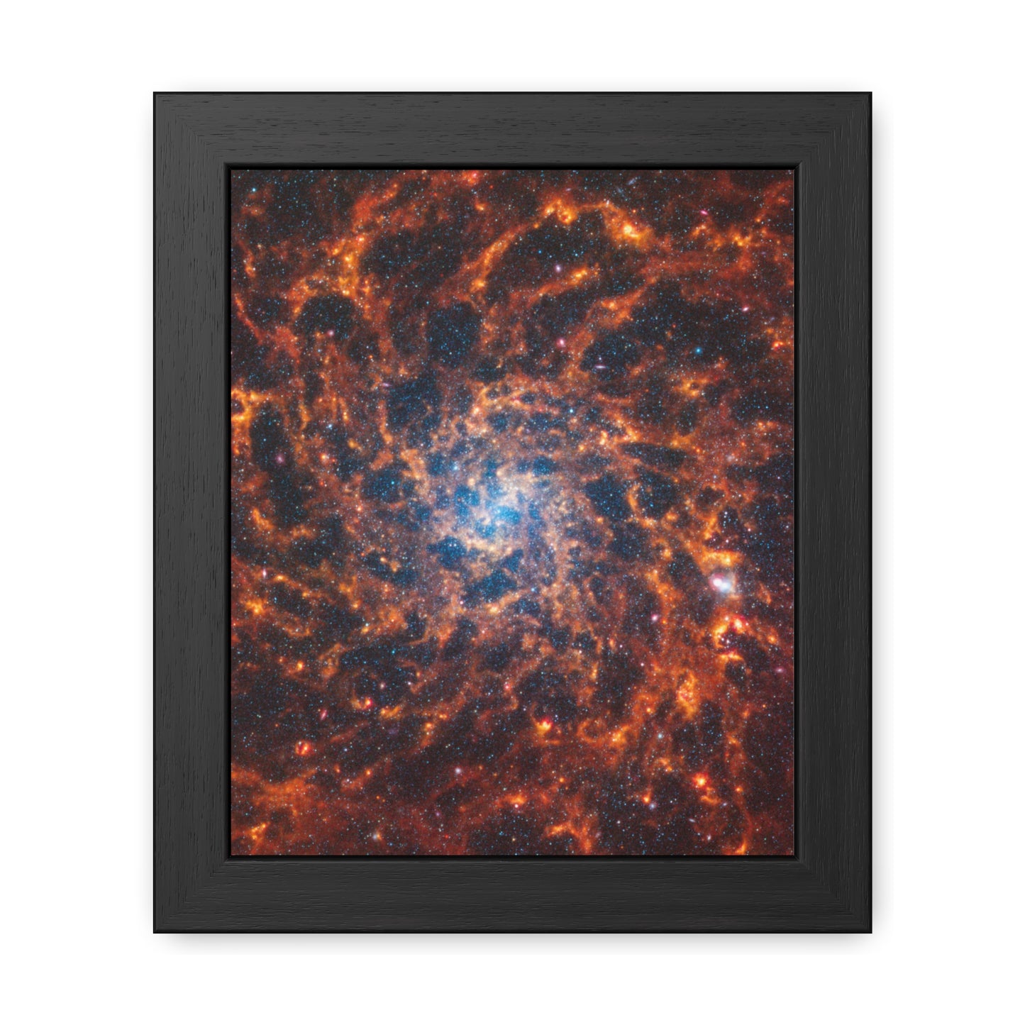 Spiral Galaxy IC 5332, Hand Crafted Wooden Framed Poster