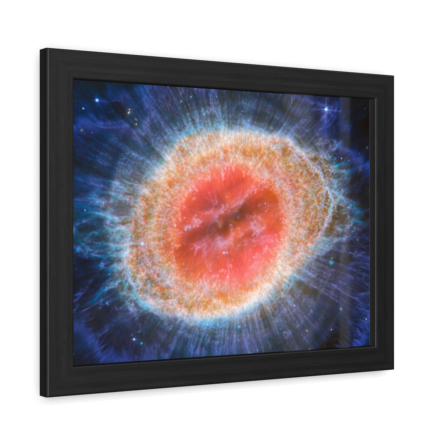 Ring Nebula (MIRI image), Hand Crafted Wooden Framed Poster