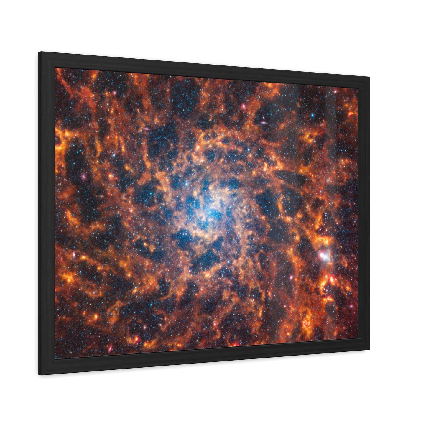 Spiral Galaxy IC 5332, Hand Crafted Wooden Framed Poster