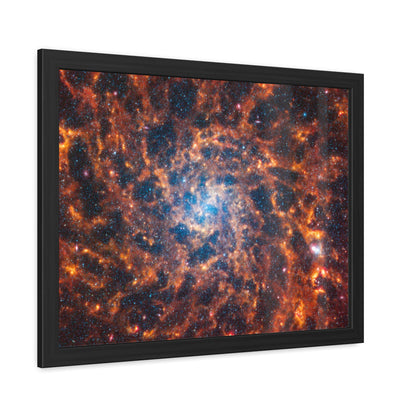 Spiral Galaxy IC 5332, Hand Crafted Wooden Framed Poster