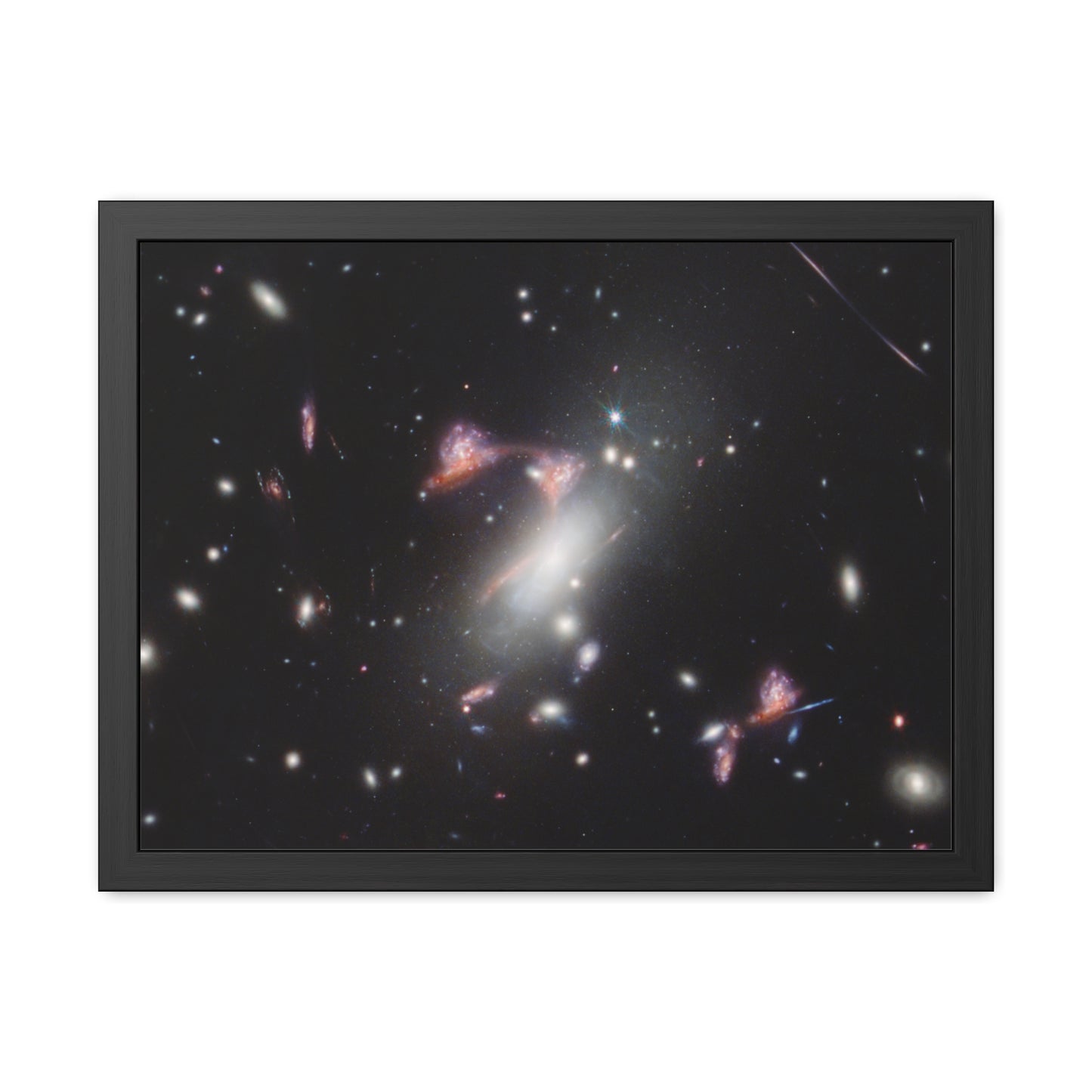 Question Mark Galaxy, Hand Crafted Wooden Framed Poster