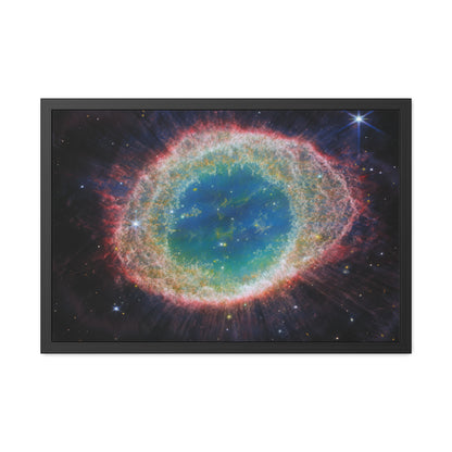 Ring Nebula, Hand Crafted Wooden Framed Poster