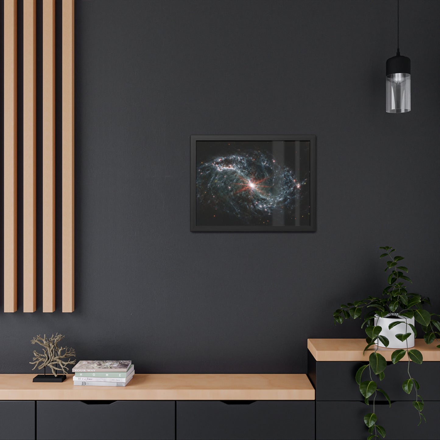 Intricate Networks of Gas and Dust in Nearby Galaxies, Hand Crafted Wooden Framed Poster