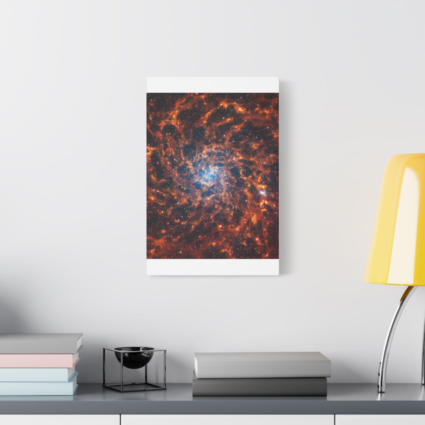 Spiral Galaxy IC 5332, Satin Canvas, Stretched