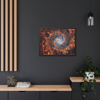 Spiral Galaxy NGC 628, Hand Crafted Wooden Framed Poster