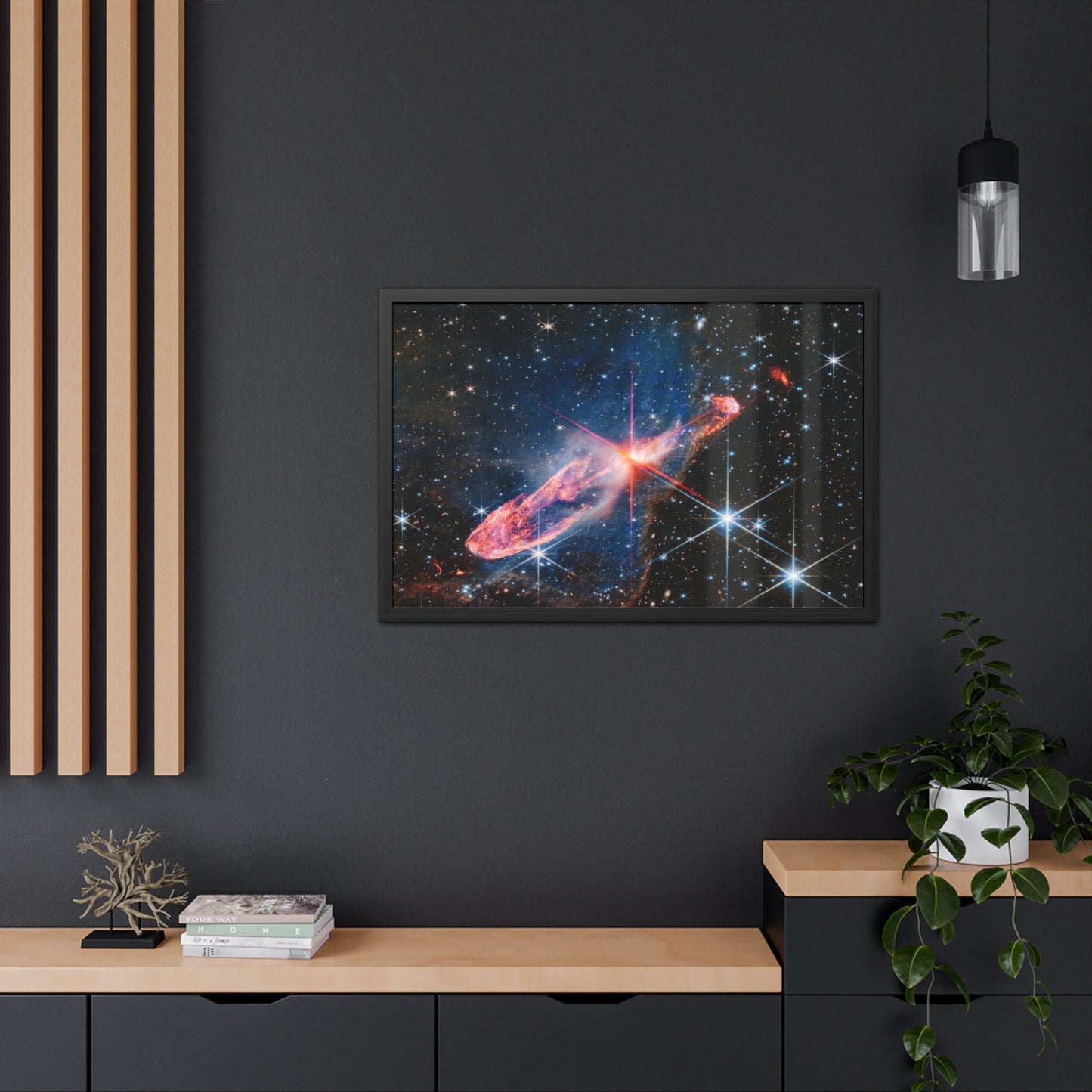 Herbig-Haro 46/47, Hand Crafted Wooden Framed Posters