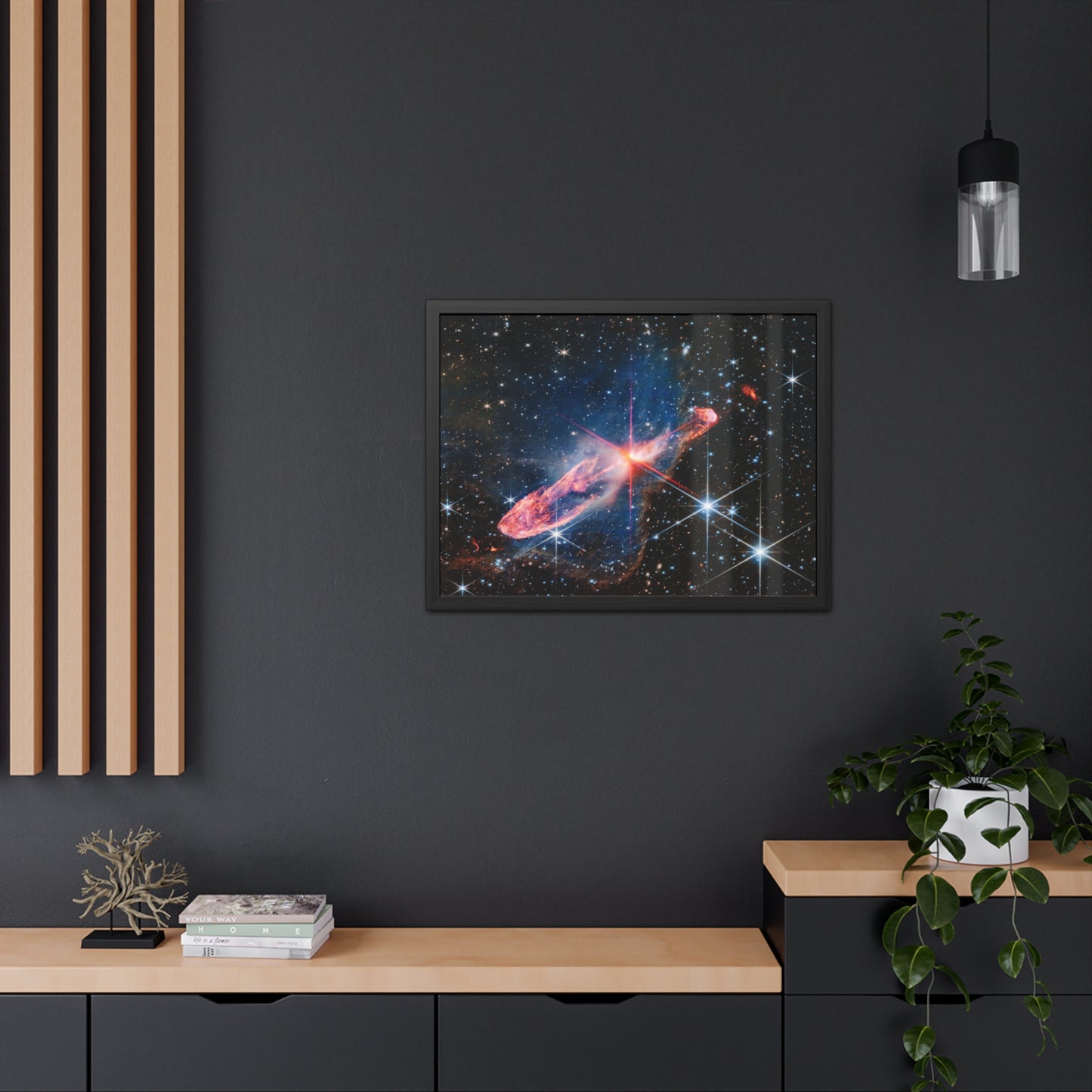 Herbig-Haro 46/47, Hand Crafted Wooden Framed Posters