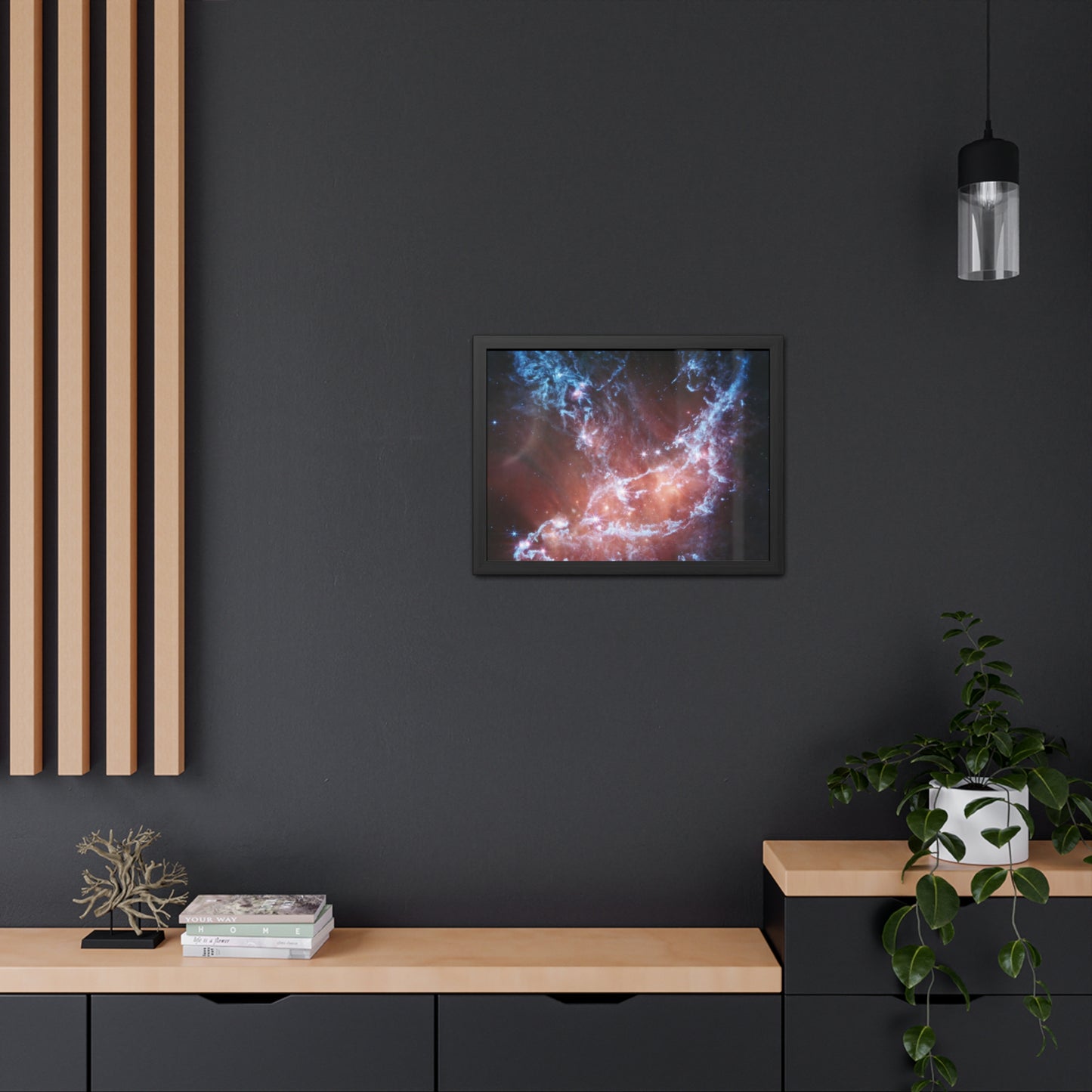 Ethereal View of NGC 346, Hand Crafted Wooden Framed Poster