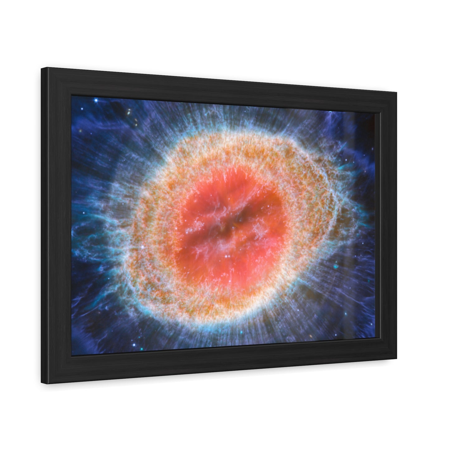 Ring Nebula (MIRI image), Hand Crafted Wooden Framed Poster