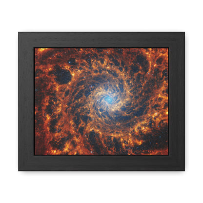 Spiral Galaxy NGC 628, Hand Crafted Wooden Framed Poster