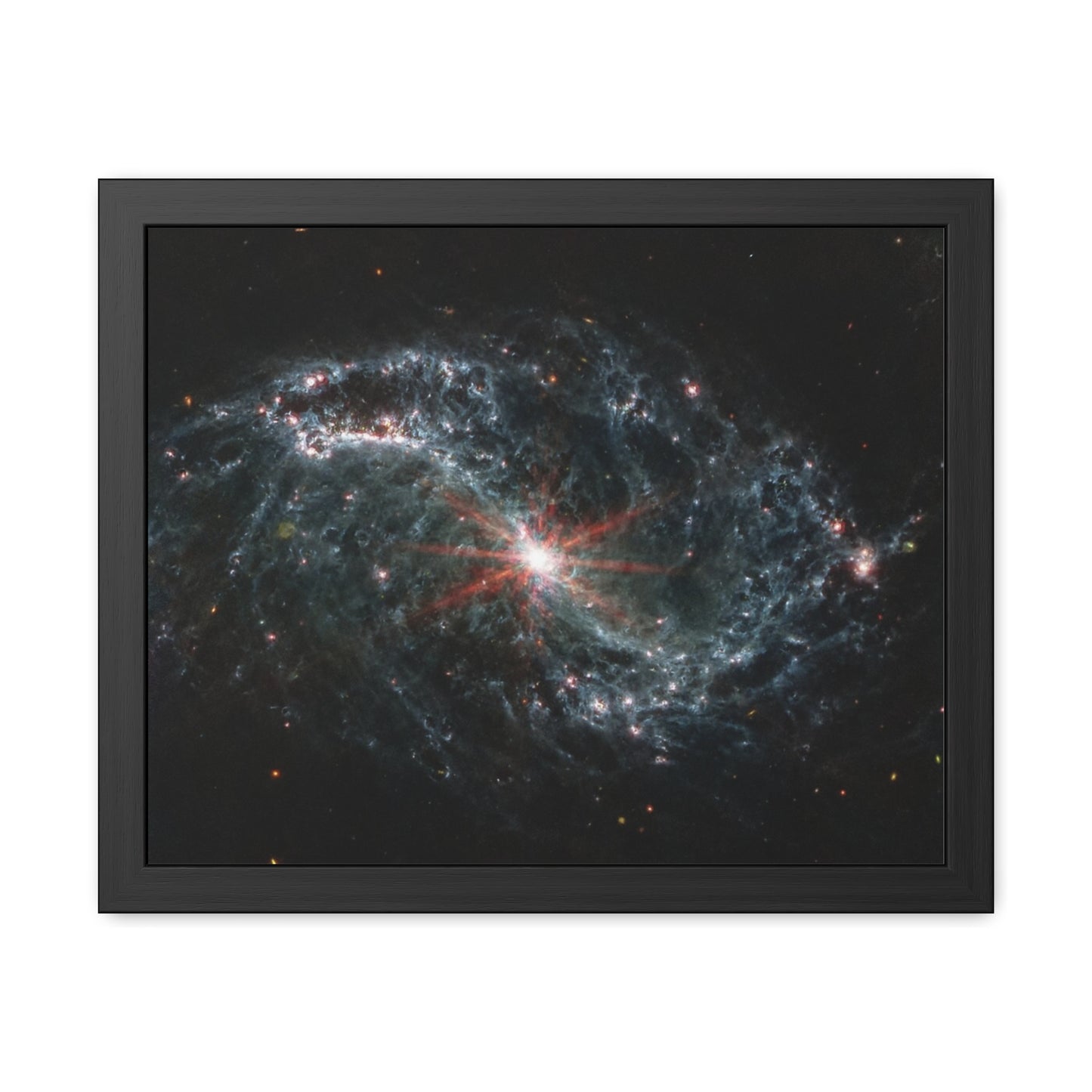 Intricate Networks of Gas and Dust in Nearby Galaxies, Hand Crafted Wooden Framed Poster