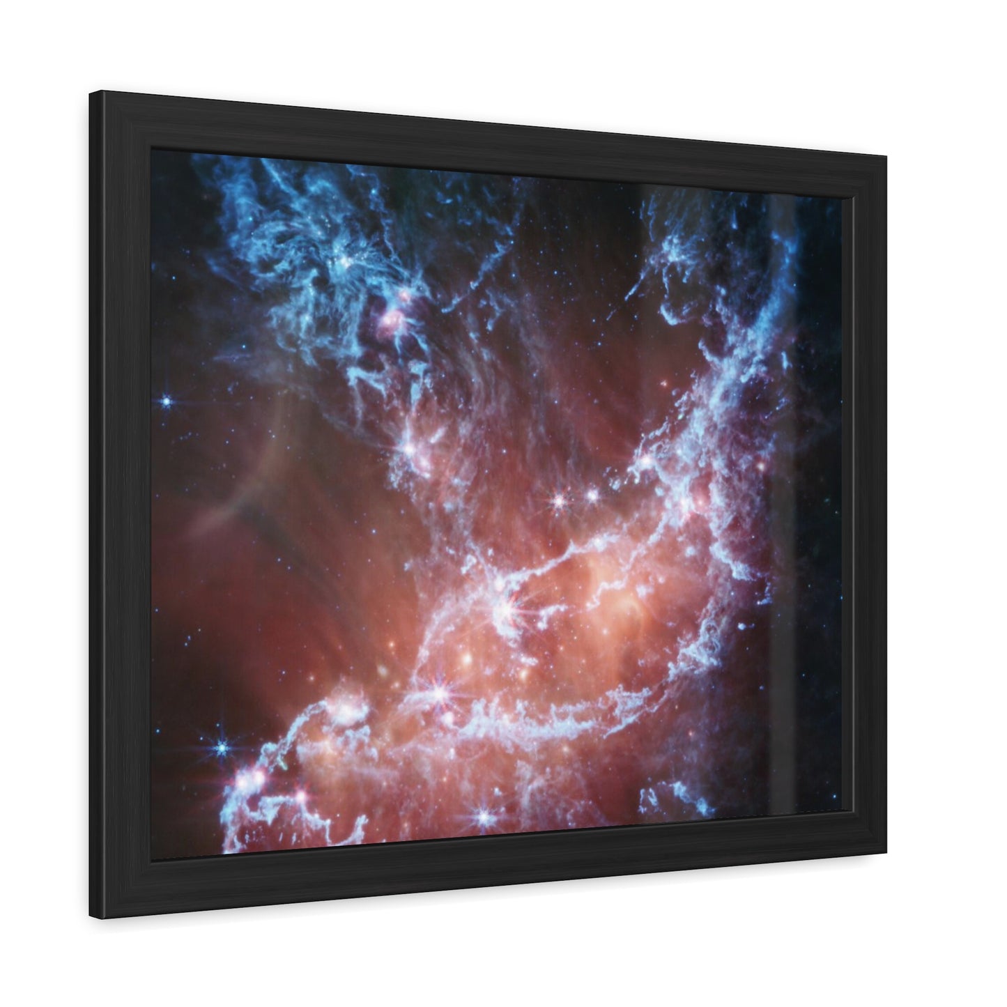 Ethereal View of NGC 346, Hand Crafted Wooden Framed Poster