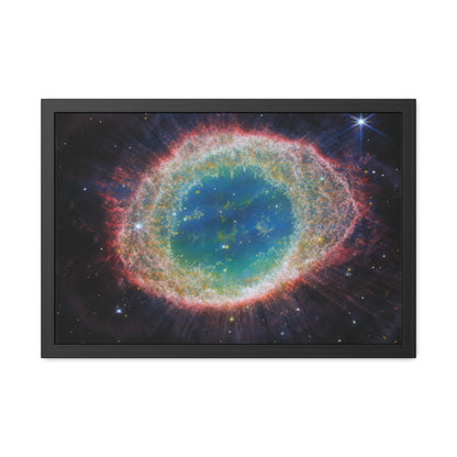 Ring Nebula, Hand Crafted Wooden Framed Poster