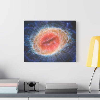 Ring Nebula (MIRI image), Satin Canvas, Stretched