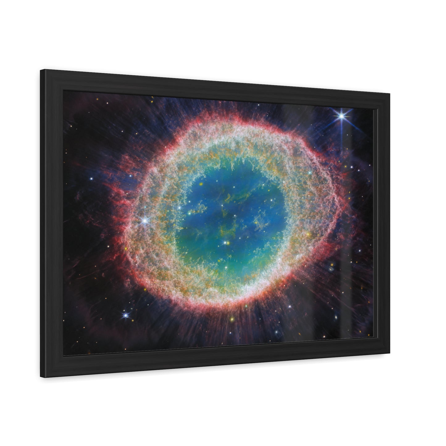 Ring Nebula, Hand Crafted Wooden Framed Poster