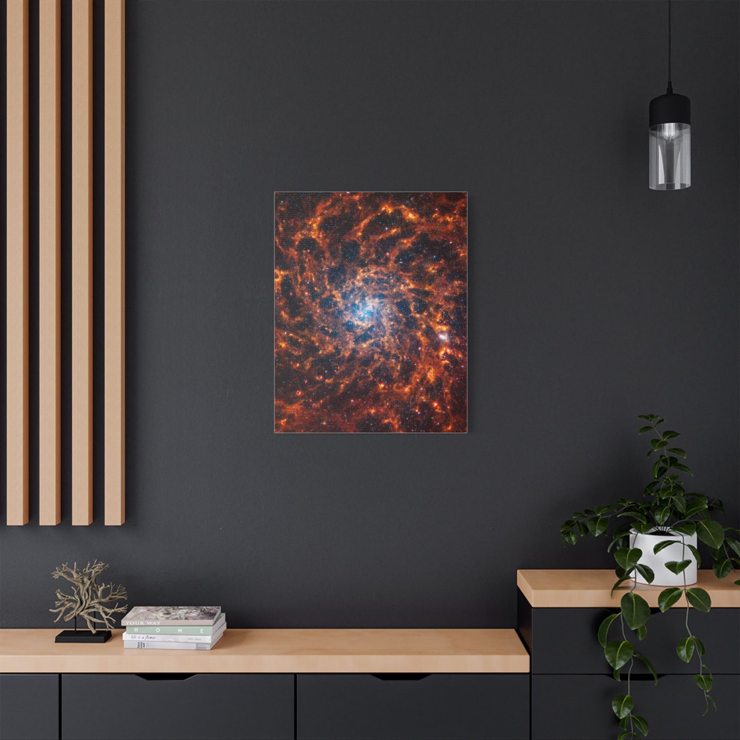 Spiral Galaxy IC 5332, Satin Canvas, Stretched