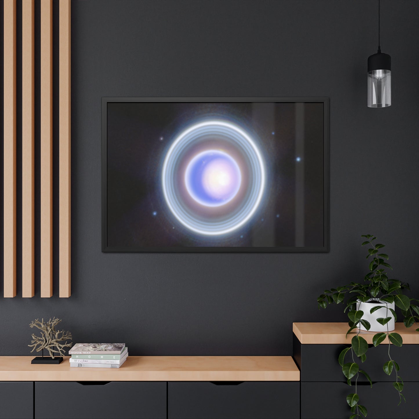 Uranus Close-up, Hand Crafted Wooden Framed Poster