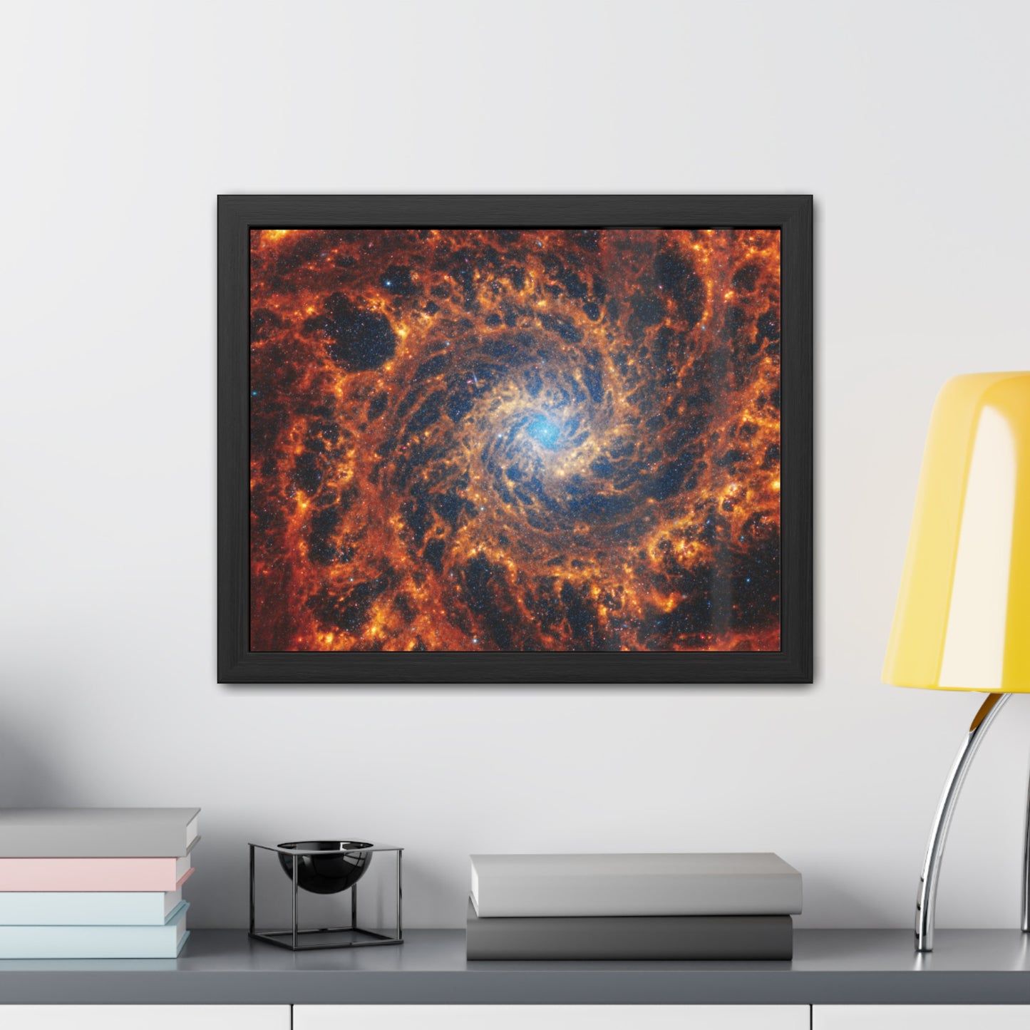 Spiral Galaxy NGC 628, Hand Crafted Wooden Framed Poster