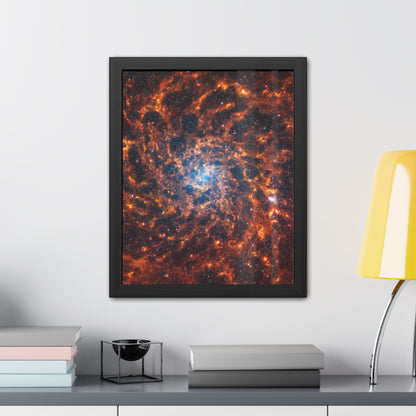 Spiral Galaxy IC 5332, Hand Crafted Wooden Framed Poster