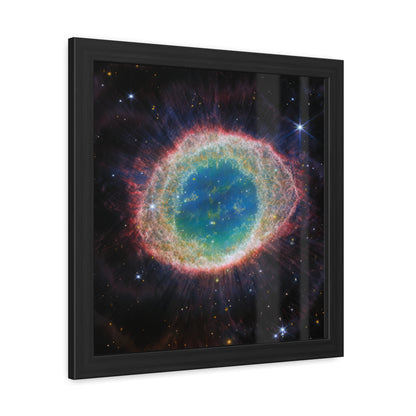 Ring Nebula, Hand Crafted Wooden Framed Poster