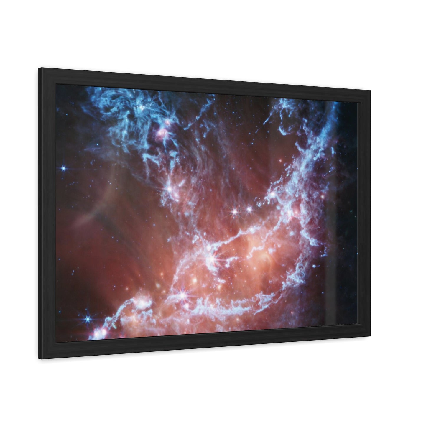 Ethereal View of NGC 346, Hand Crafted Wooden Framed Poster