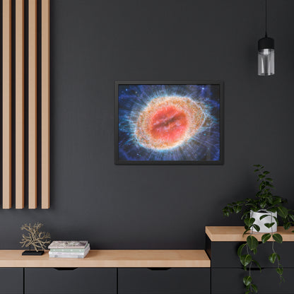 Ring Nebula (MIRI image), Hand Crafted Wooden Framed Poster