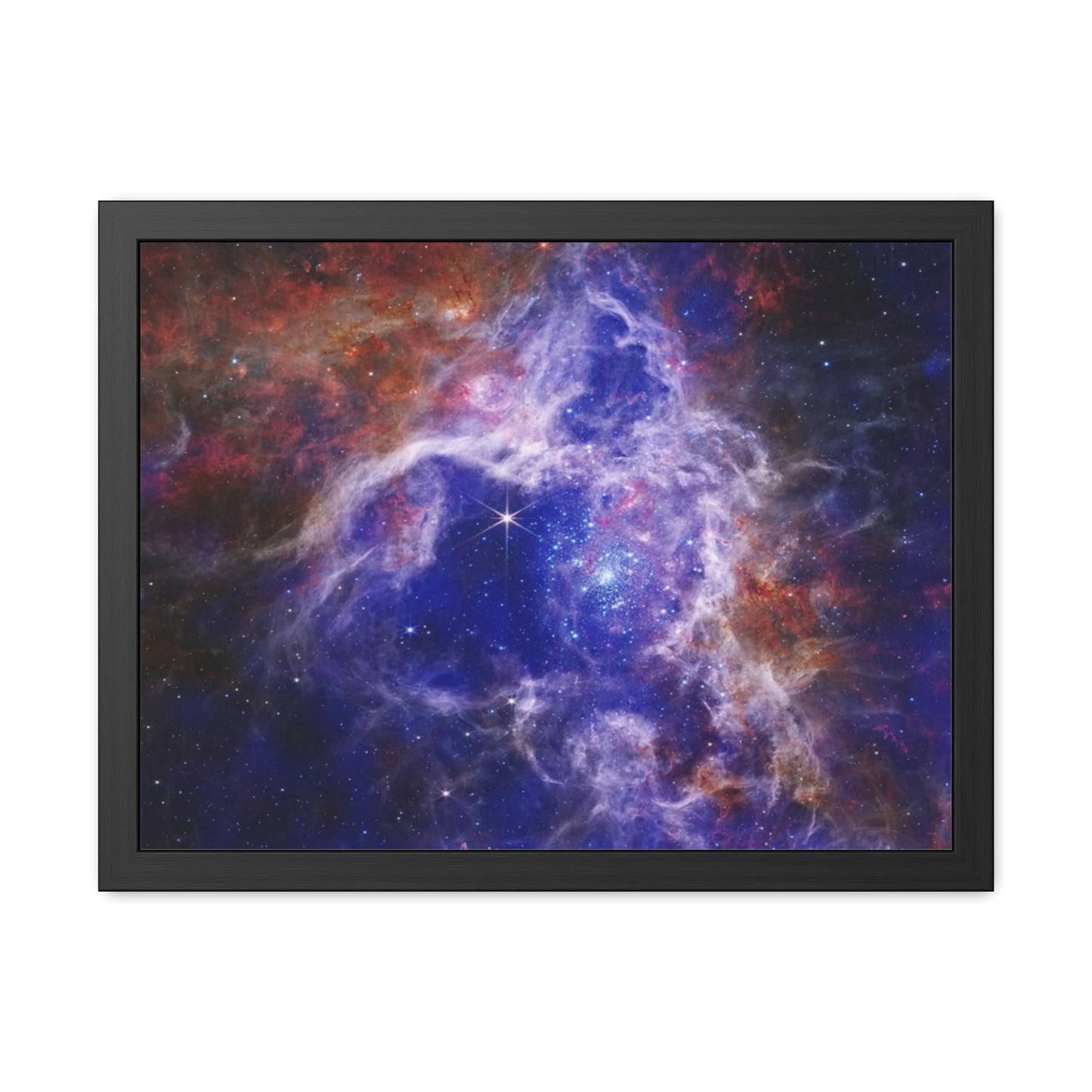 The Tarantula Nebula, Hand Crafter Wooden Framed Poster