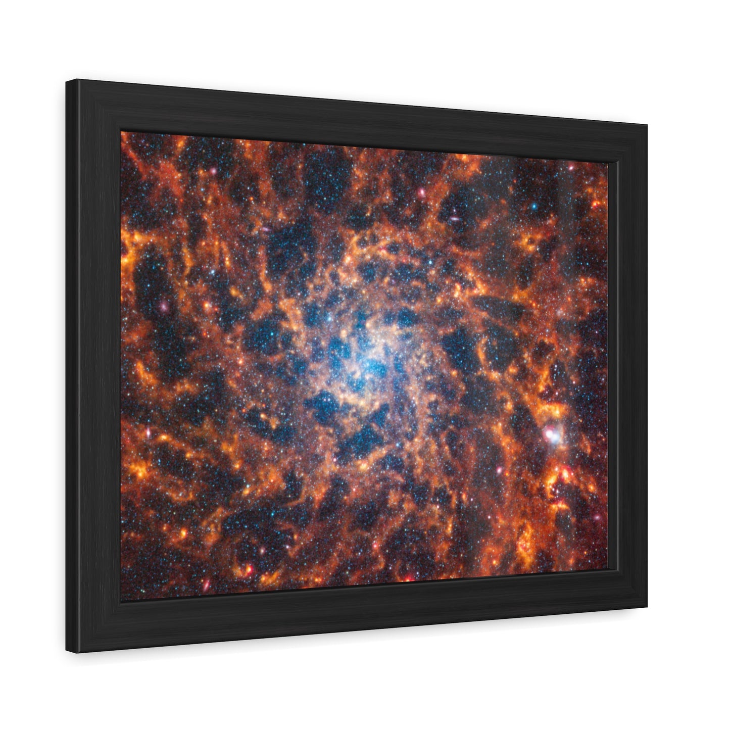 Spiral Galaxy IC 5332, Hand Crafted Wooden Framed Poster