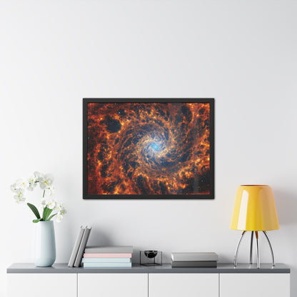 Spiral Galaxy NGC 628, Hand Crafted Wooden Framed Poster